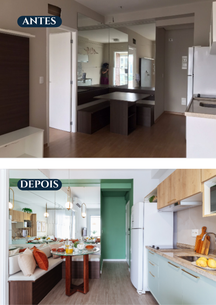 home staging antes e depois, home satging before and after, acelerar a venda do imóvel, home staging para apartamento